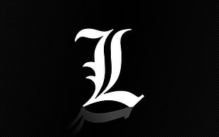 white L logo with black background HD wallpaper