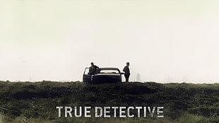 black and white car engine bay, True Detective HD wallpaper