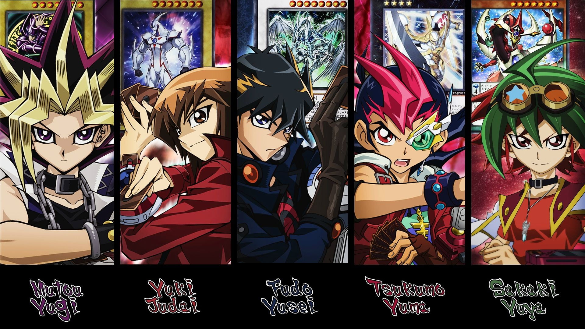 480x854 Resolution Yu Gi Oh Character Collage Yugioh Duelyst Anime Protagonist Hd