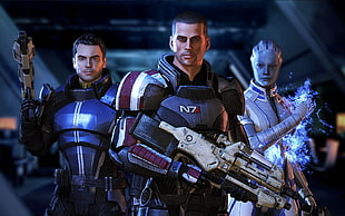 people holding weapon video game wallpaper, Mass Effect, video games HD wallpaper