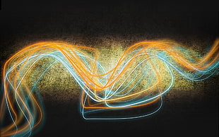 orange and blue lighting graphic art