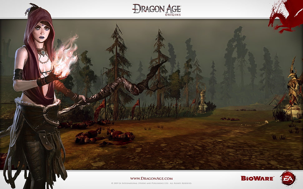 Dragon Age Origins screengrab, video games, Dragon Age, Dragon Age: Origins, Morrigan HD wallpaper