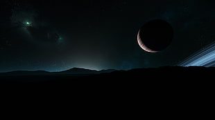 quarter moon 3D wallpaper