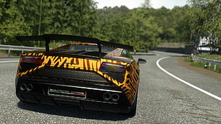 yellow Lamborghini coupe, car, Driveclub, racing HD wallpaper