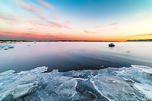 Glacier landscape during sunset, hamar HD wallpaper