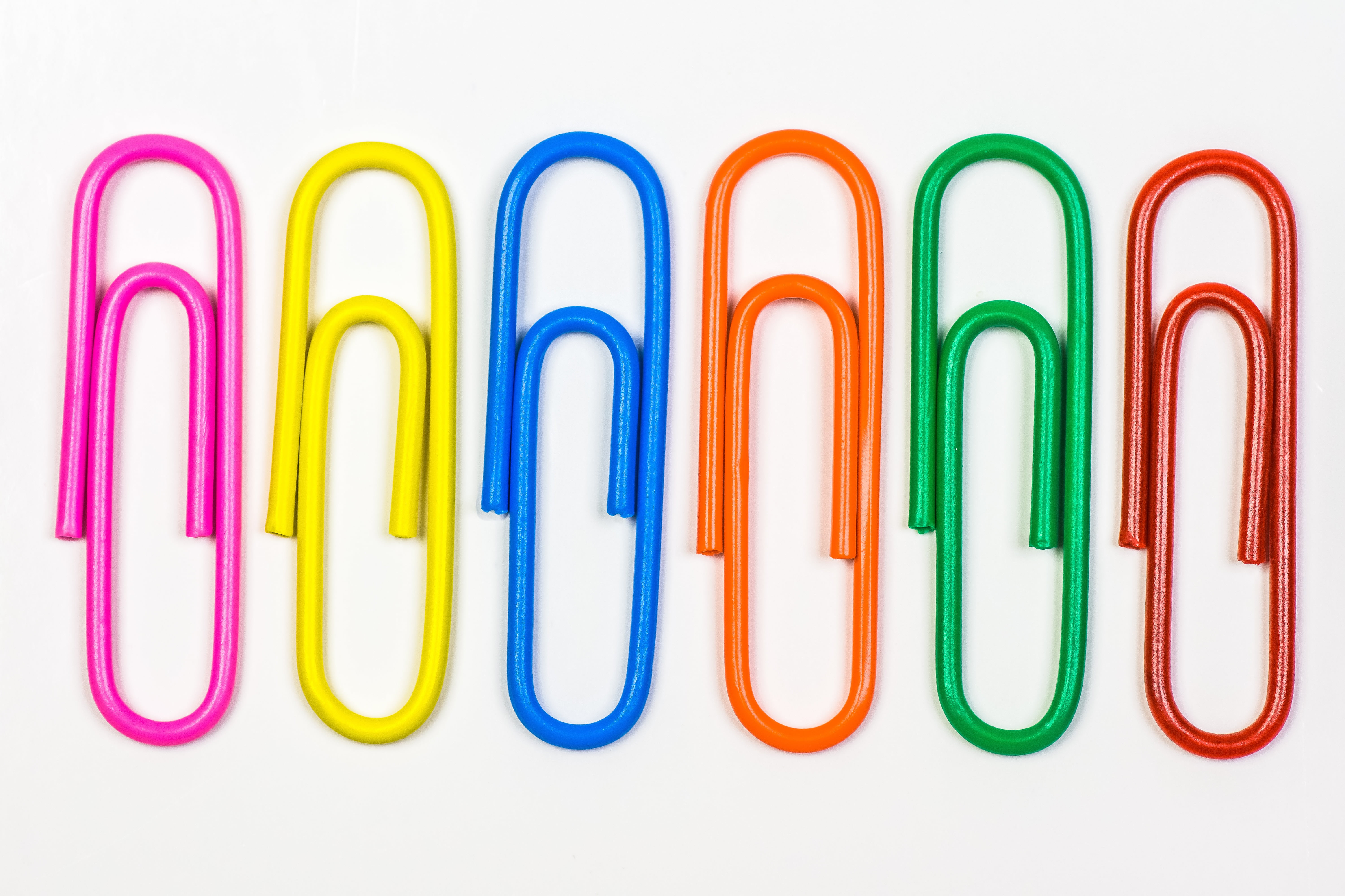 Photo of six multicolored paper clips HD wallpaper | Wallpaper Flare