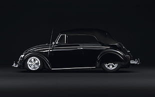 vintage black car, car, vehicle HD wallpaper