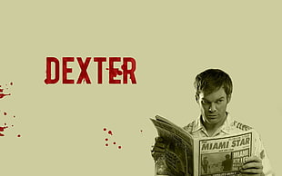 Dexter poster, Dexter Morgan, TV, sepia, newspapers HD wallpaper