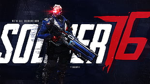 Soldier 76 poster, Soldier  76 (Overwatch), Overwatch HD wallpaper
