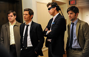 four men's wearing formal coats HD wallpaper