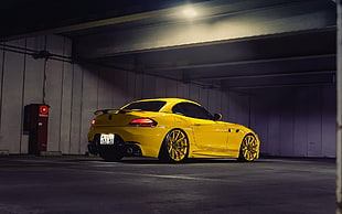 BMW, BMW Z4, yellow cars, car HD wallpaper