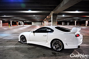 white coupe, Toyota Supra, Toyota, car