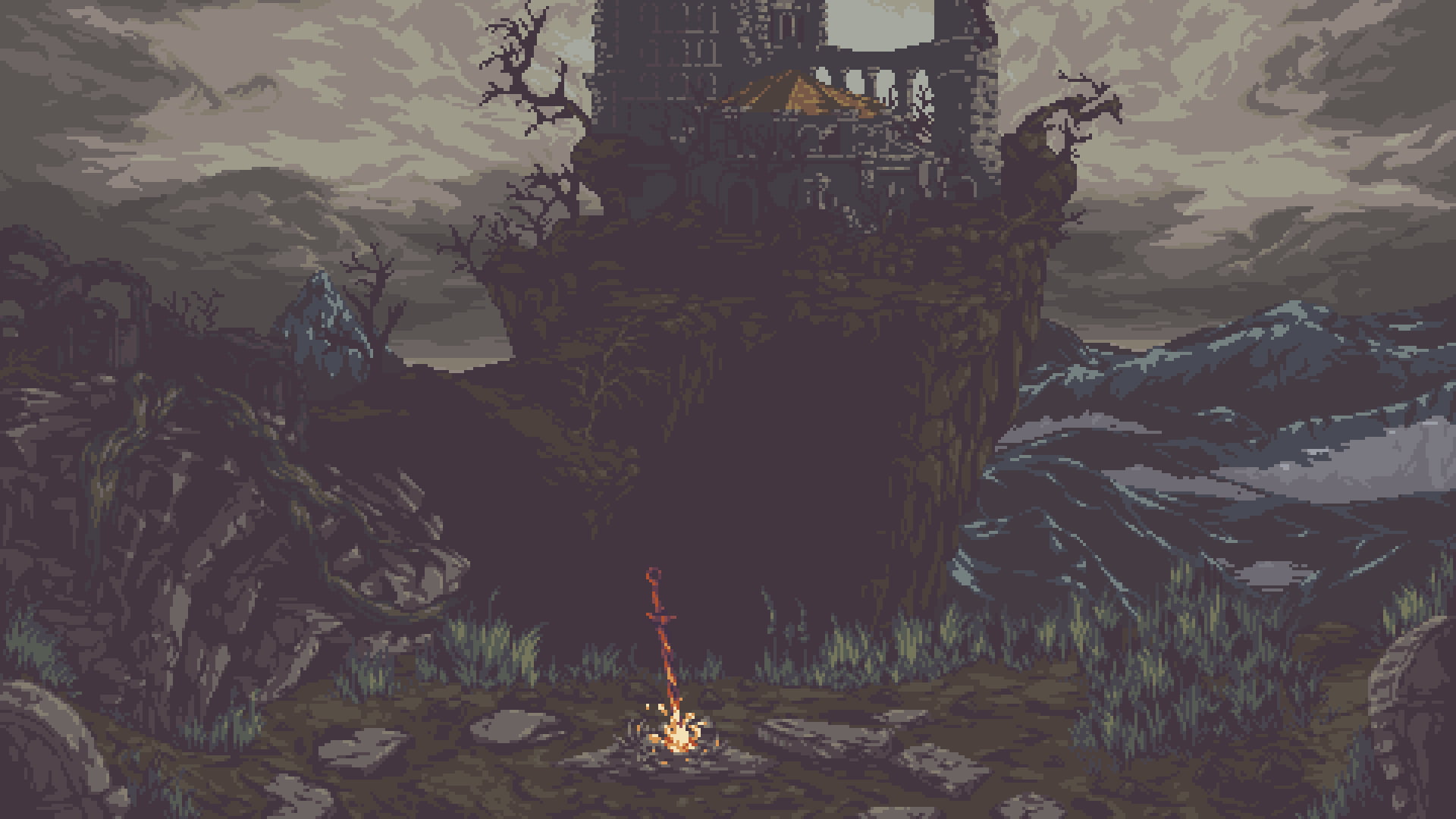 Dark Souls III, video games, pixel art, pixelated