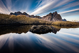 photography of mountains during sunset