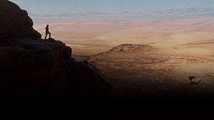 brown rocky mountain, Battlefield 1, soldier, desert HD wallpaper