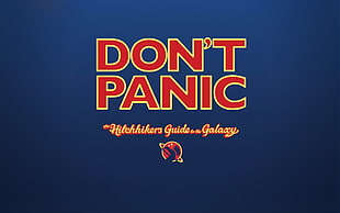 The Hitchhiker's Guide to the Galaxy, Don't Panic, humor, typography HD wallpaper