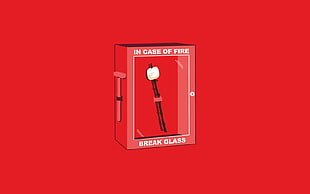 red box, minimalism, humor