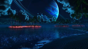Fantasy World Planet graphic wallpaper, planet, landscape, island, tropical HD wallpaper