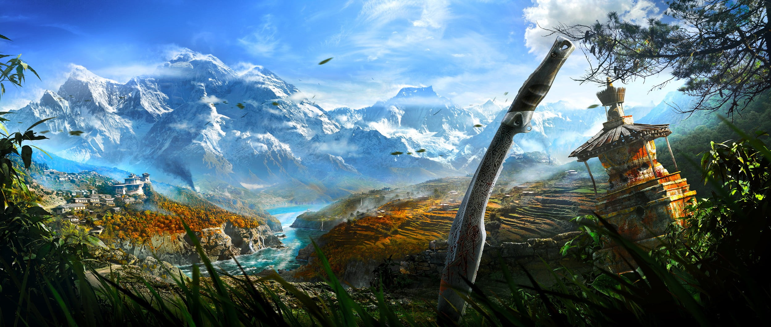 Machete on ground with mountain in the background digital wallpaper, video  games, Far Cry 4, landscape HD wallpaper | Wallpaper Flare
