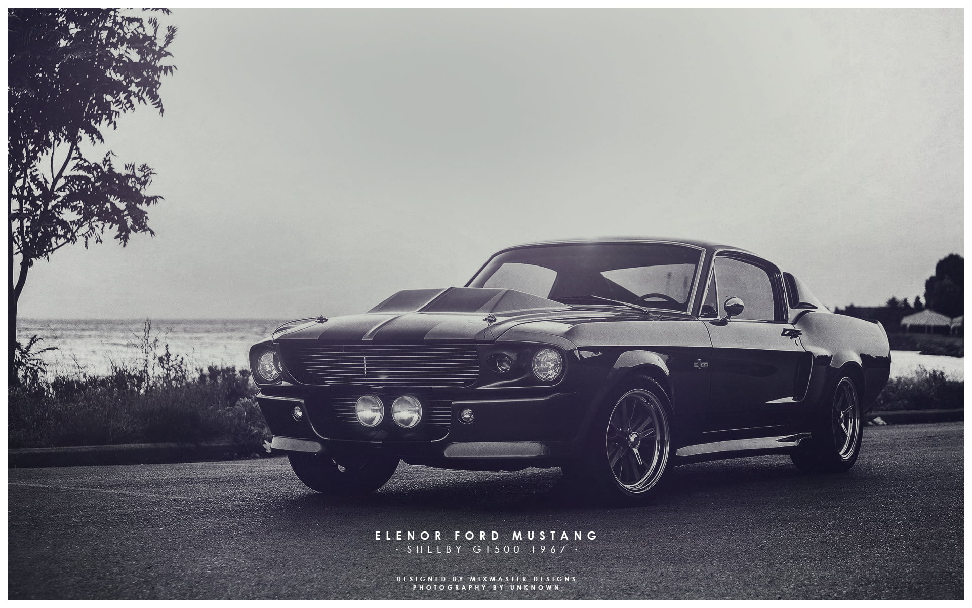black coupe, Elenor, Eleanor (car), Shelby GT500, vehicle