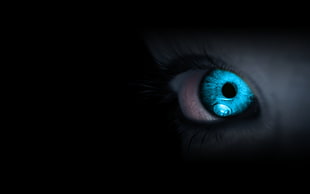 person's eye looking at the side HD wallpaper