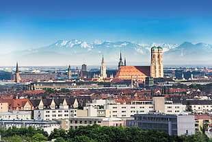 white, brown, and black city buildings, cityscape, architecture, building, city