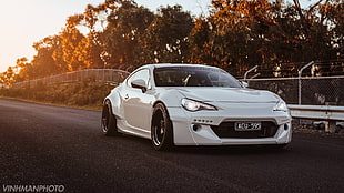 white Hyundai 5-door hatchback, Toyota GT-86, JDM, Japanese cars, Toyota