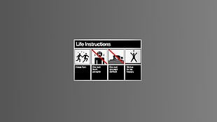 life instructions sticker HD wallpaper