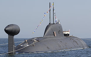 gray metal submarine, sea, navy, submarine, military HD wallpaper