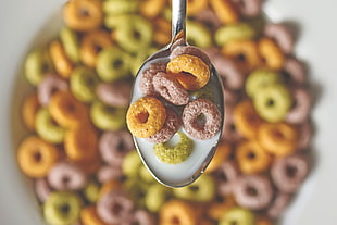 cereals on spoon HD wallpaper