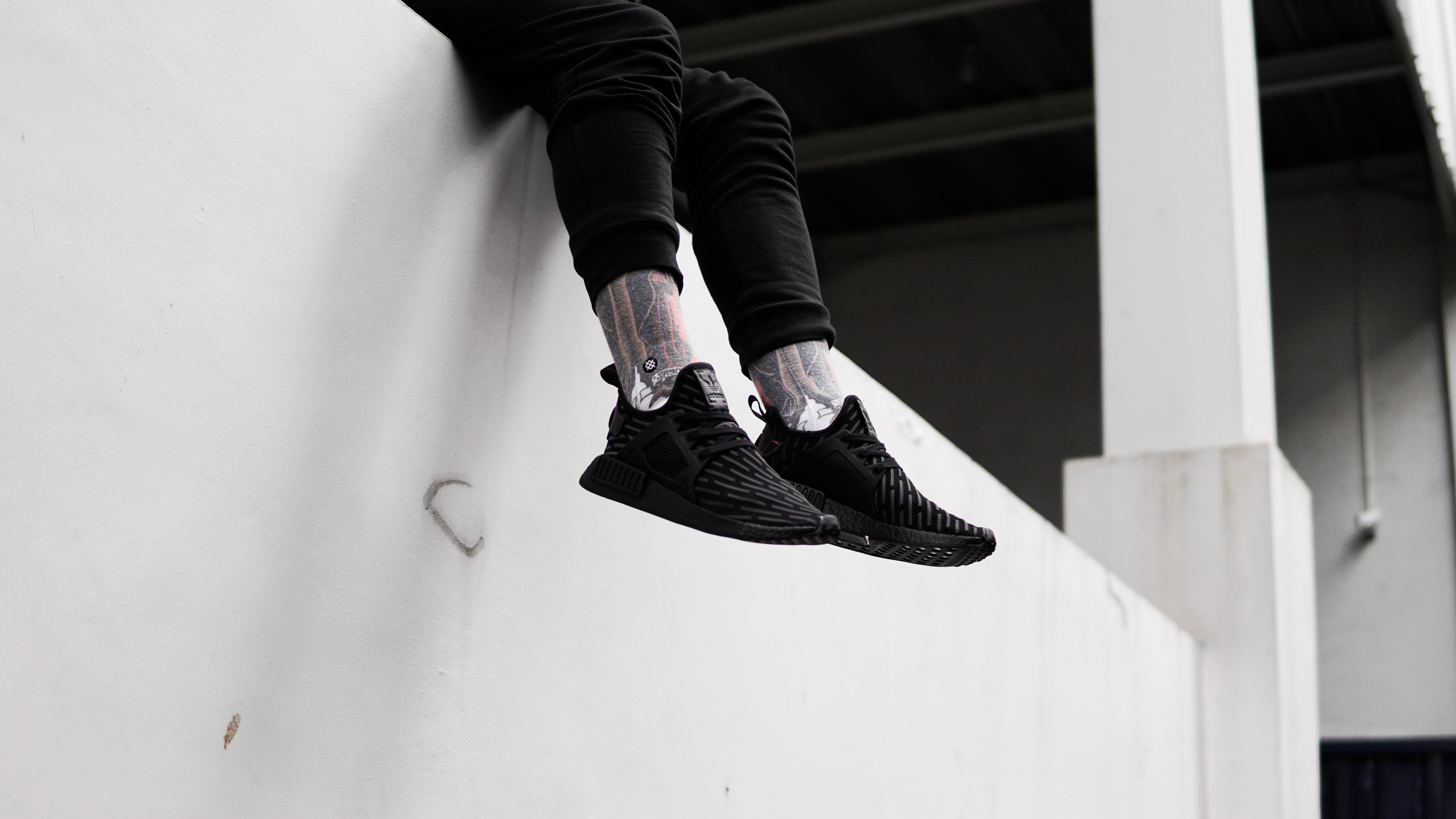 Pair of pirate black Adidas Yeezy Boost 350 HD wallpaper | Wallpaper Flare