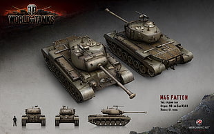 World of Tanks cover screenshot, World of Tanks, tank, wargaming, M46 Patton HD wallpaper