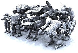 gray Goliath robot toys HD wallpaper