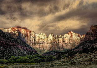 landscape image of white mountain