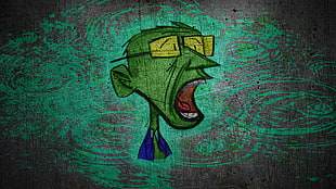 man wearing eyeglasses illustration, drawing, fan art, Photoshop, caricature HD wallpaper
