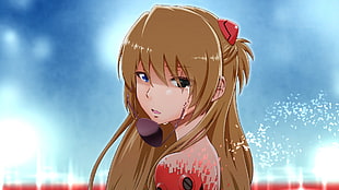 female character brown hair, Asuka Langley Soryu, Neon Genesis Evangelion HD wallpaper