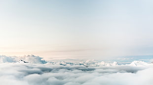 white clouds, sky, clouds