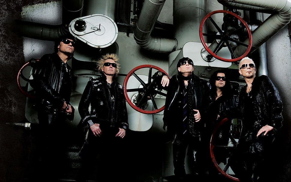 several men wearing black leather jackets HD wallpaper