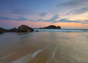 sea, dawn, nature, sky