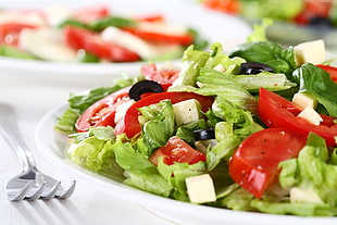 shallow focus photography of vegetable salad