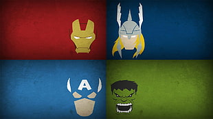 Thor and Iron Man illustration, The Avengers, Blo0p, Captain America, Iron Man HD wallpaper