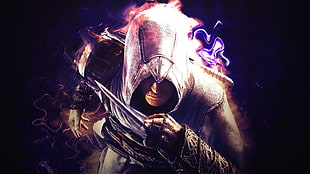 Assassin's Creed illustration, Assassin's Creed, Altaïr Ibn-La'Ahad, video games, artwork HD wallpaper