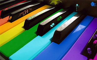 multi colored piano HD wallpaper