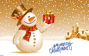 Merry Christmas greeting graphic wallpaper HD wallpaper