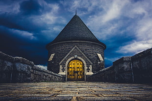 painting of castle turret