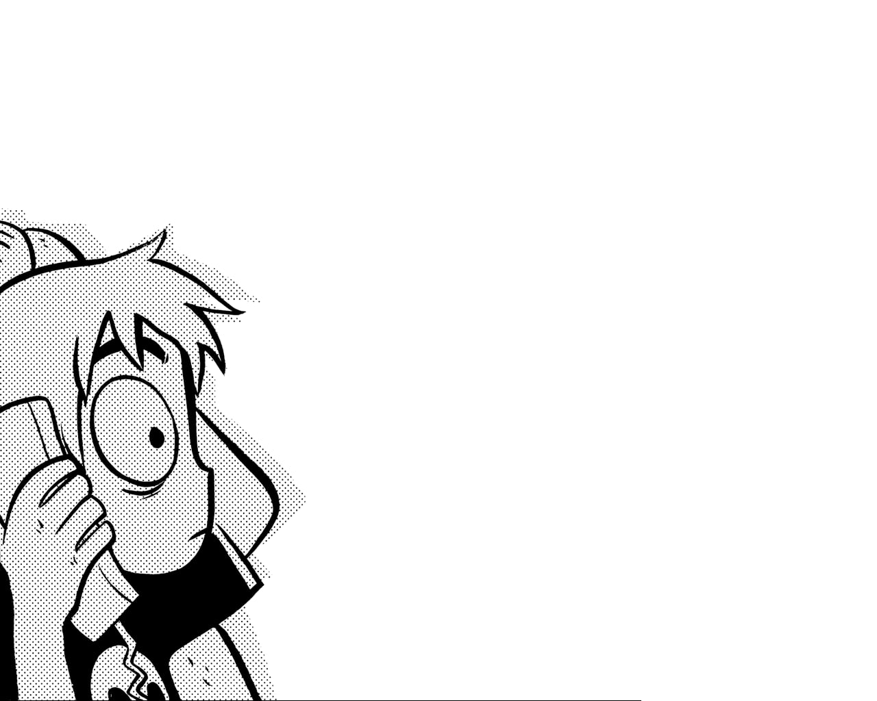 black and white cartoon illustration, Scott Pilgrim