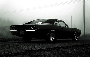 black muscle vehicle, Dodge Charger, car, muscle cars