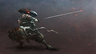 samurai digital wallpaper, artwork, samurai