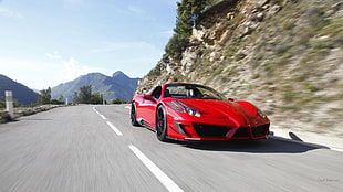 red sports car, Ferrari 458, supercars, mid-engine, car HD wallpaper