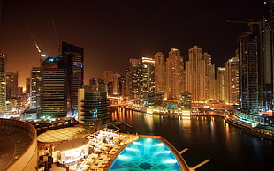 Photography of Building during night time